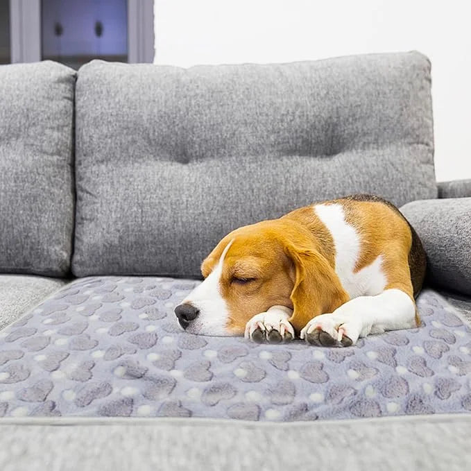 1 Pack 3 Puppy Blankets Super Soft Warm Sleep Mat Love Print Blanket Fluffy Fleece Pet Blanket Flannel Throw Dog Blankets ...