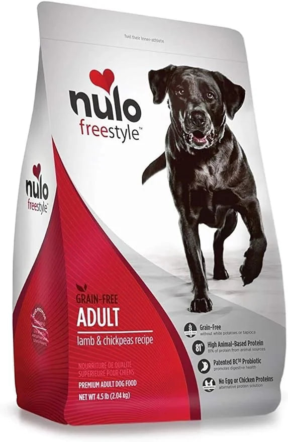 Nulo Adult Grain Free Dog Food: All Natural Dry Pet Food For Large And Small Breed Dogs (Lamb, 4.5Lb) - Product Image