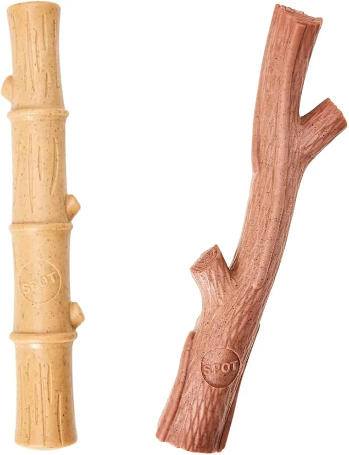 SPOT Bambones Bamboo Plus Bamboo Stick 2 Pack Bundle – Easy Grip Durable Dog Chew Toy for Aggressive Chewers & Puppies –A ...