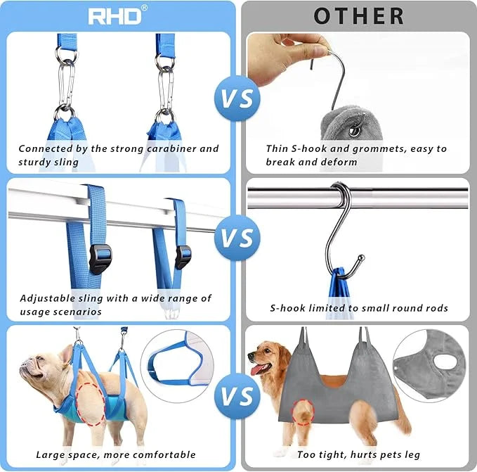 RHD Dog Grooming Hammock Harness for Small Dog and Cats, Dog Grooming Sling, Pet Grooming Hammock, Pet Grooming Supplies K...