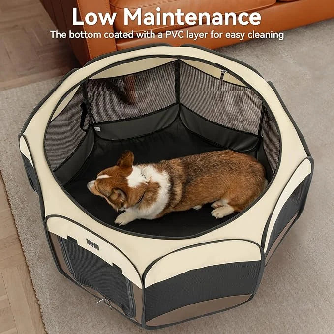 A4Pet Portable Foldable Pet Playpen, Dog Playpen Indoor/Outdoor - Ideal for Puppies, Cats, Rabbits - Removable Zipper & Co...