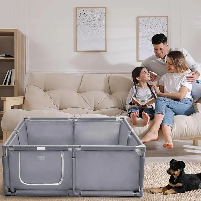 Whelping Box for Dogs and Puppies 48x48x18 inch Pet Whelping Box with Washable Pee Pads and Collapsible Dog Bowl for Mediu...