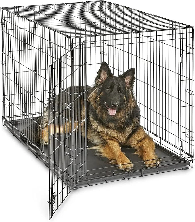 New World Newly Enhanced Single Door New World Dog Crate, Includes Leak-Proof Pan, Floor Protecting Feet, & New Patented F...