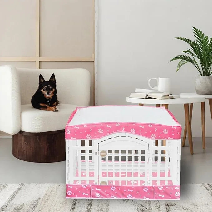 2 Pack Dog Playpen Cover and Bottom Pad Fits for 36 Inch 4 Panels Pet Playpen, Dog Crate Pad Puppy Play Pen Cover, Hoop an...
