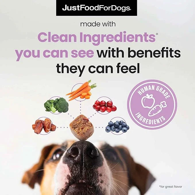 JustFoodForDogs Probiotic Booster Gut Health Soft Chews Supplement for Dogs, Digestive Health Support, Diarrhea, Human Gra...