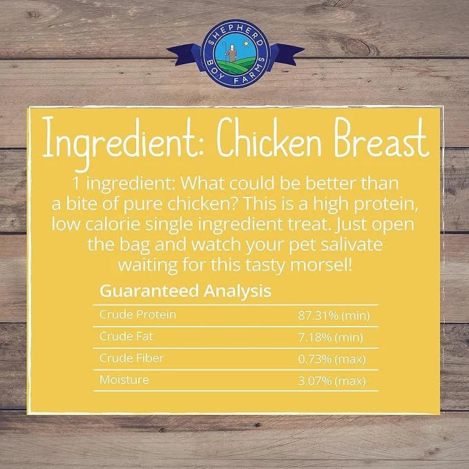 Freeze Dried Dog and Cat Treats, Chicken Breast, All Natural Freeze-Dried Dog Treat & Dog Snacks, Made in USA, High in Pro...