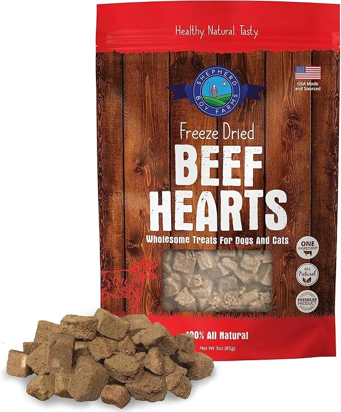 Freeze Dried Dog and Cat Treats, Beef Heart, All Natural Single Ingredient Freeze-Dried Dog Treat & Dog Snacks, Made in US...