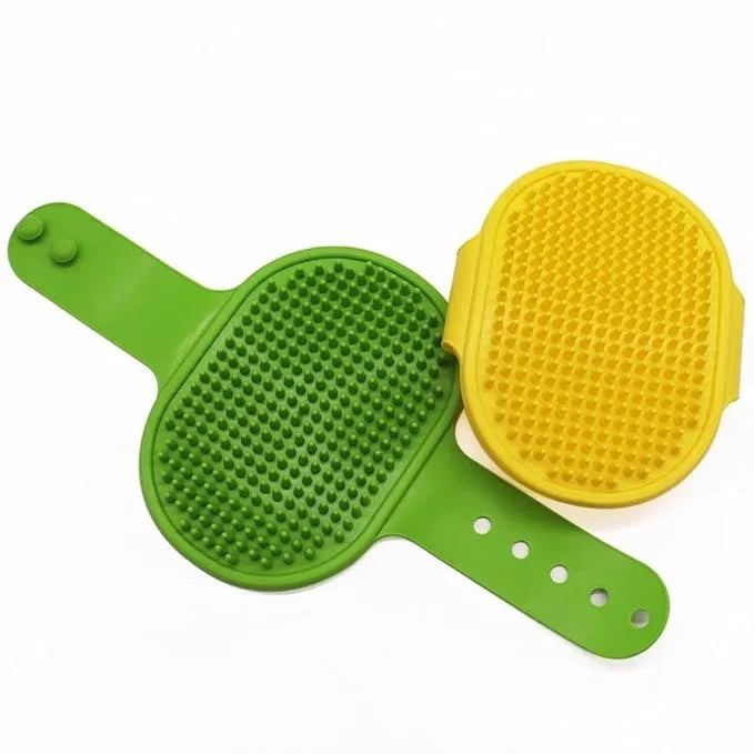 2 Pack Dog Grooming Brush Set - 1 Fuchsia and 1 Yellow For Dogs, Cats - Product Image