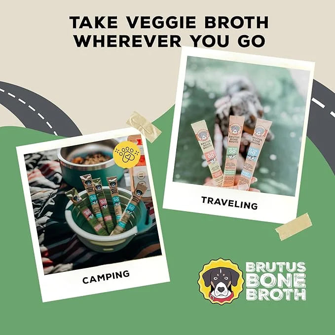 Brutus Broth Instant On The Go Vegetable Powder for Dogs - Vegetable Powder with Omegas 3, 6 & 9 & Turmeric - Human Grade ...