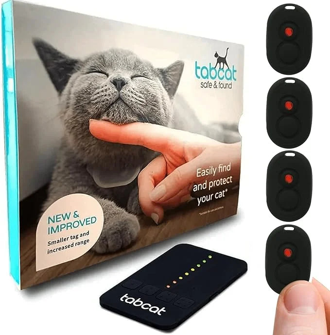 Tabcat V2 Cat & Kitten Tracker - More Accurate Than GPS - No Monthly Fee or Subscription - Includes 4 Homing Tags - Up to ...