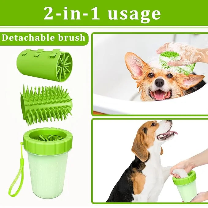 Qianruida Dog Paw Cleaner Cup, Soft Silicone, Portable, Easy to Clean, Removes Mud and Dirt, Grooming Accessory for Home, ...