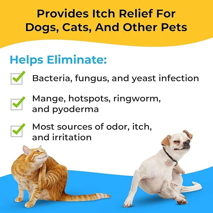 Smiling Paws Pets - Antibacterial & Antifungal Wipe for Dogs & Cats - Contains Ketoconazole & Chlorhexidine - Skin Treatme...