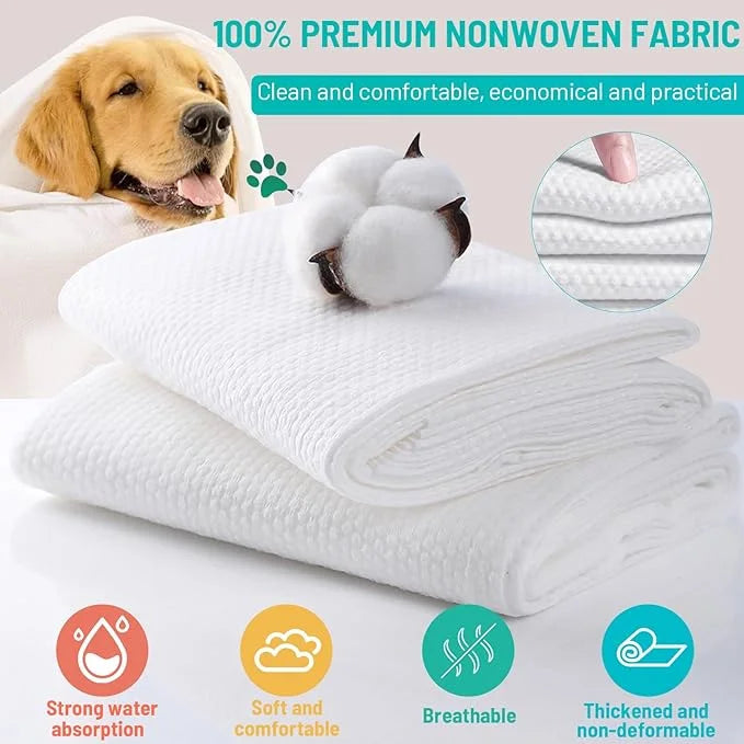 6 Pack Disposable Dog Towel,Soft Large Dog Bath Towels Made of Microfiber for Drying Dogs,Cats (6) - Product Image