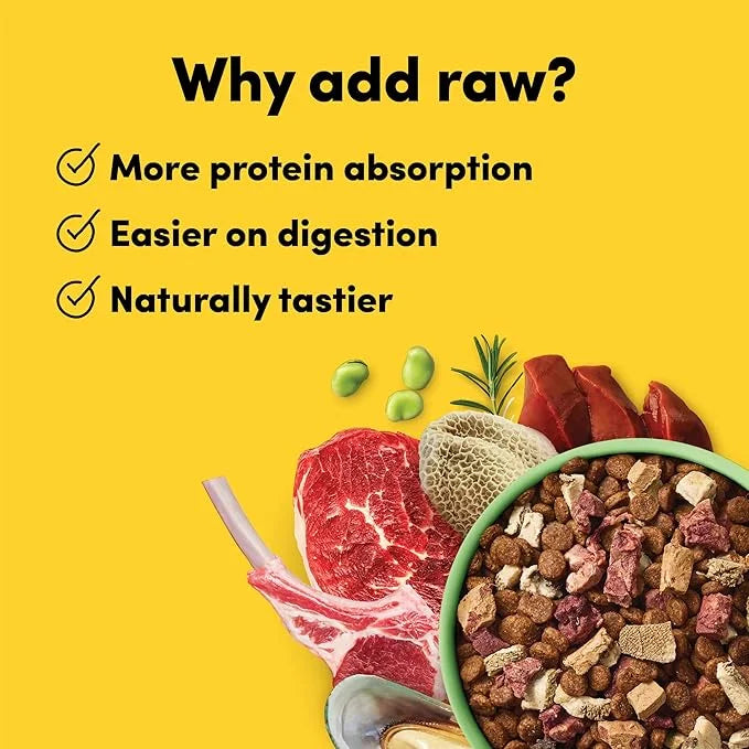 RawMix33 Premium Freeze-Dried Raw Grass-Fed Lamb Recipe Dog Food, Protein Rich, Includes Kibble, Non-GMO, No Wheat or Corn...