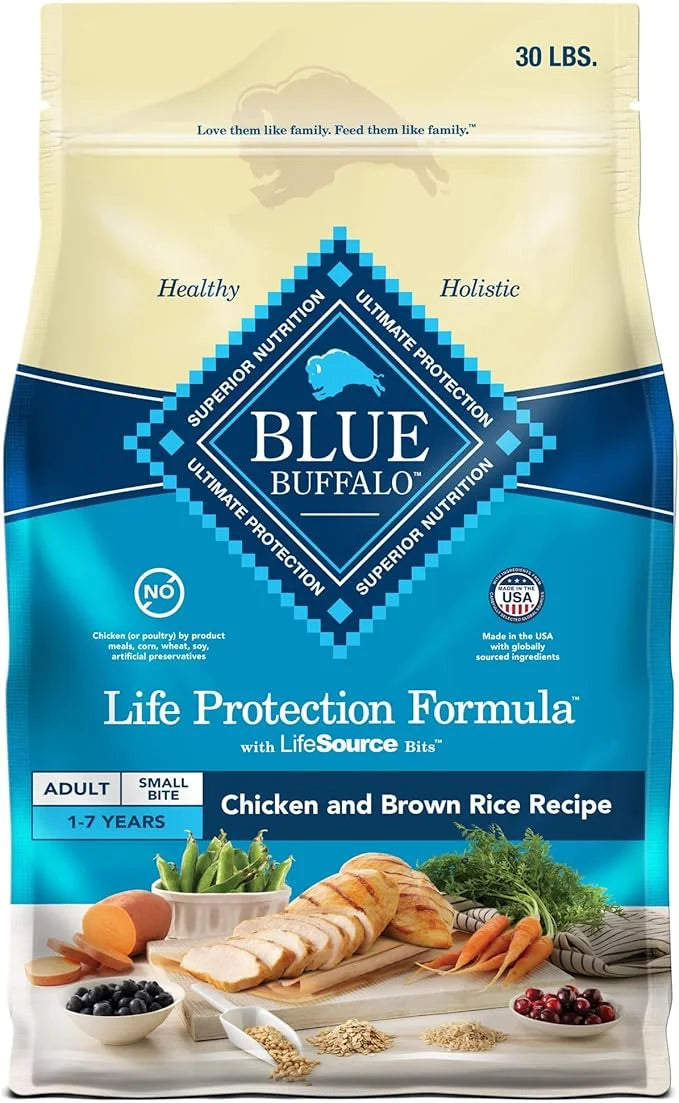 Blue Buffalo Life Protection Formula Adult Small Bite Dry Dog Food, Helps Build and Maintain Strong Muscles, Made with Nat...