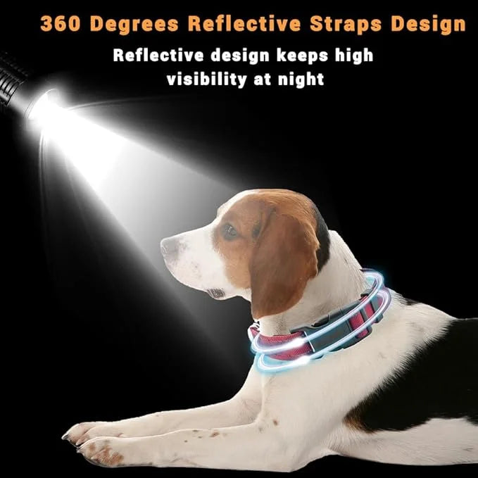 2 Pack Reflective Dog Collar with Safety Locking Buckle, Adjustable Soft Breathable Comfortable Nylon Pet Collar for Small...