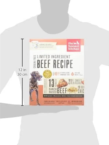The Honest Kitchen Dehydrated Limited Ingredient Beef Dog Food,10 Lb Box - Product Image