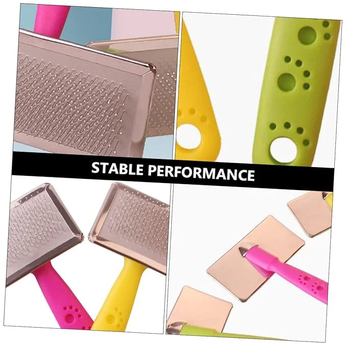 Mipcase 3pcs Pet Comb Hair Tool Tool Cleaning Tool Pet Brush Dog Slicker Brush Self Cleaning Dog Combs for Grooming Stainl...