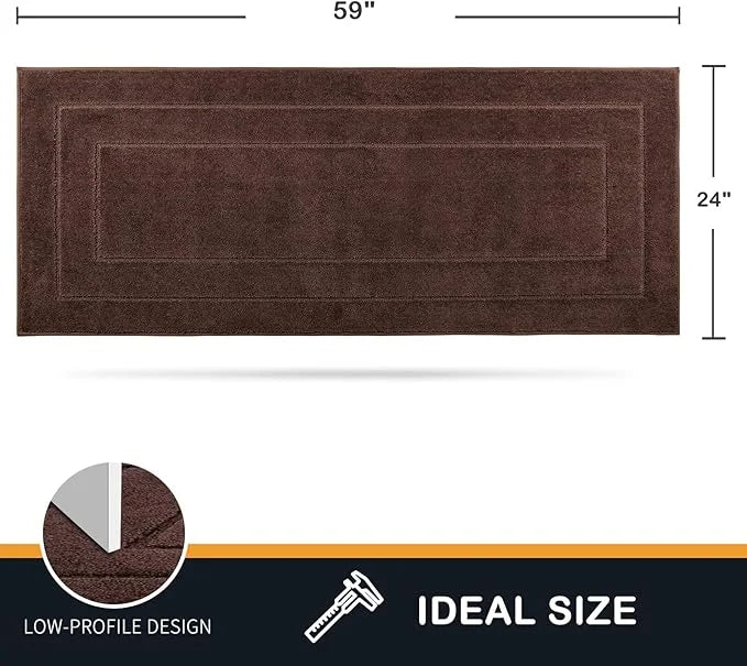PURRUGS Dirt Trapper Door Mat 24" x 59.5", Non-Slip/Skid Machine Washable Entryway Rug, Dog Door Mat, Super Absorbent Welc...