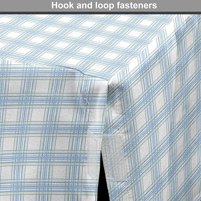 Lunarable Plaid Dog Crate Cover, Geometrical Striped Old Fashioned Pattern Pastel Colors Country, Easy to Use Pet Kennel C...