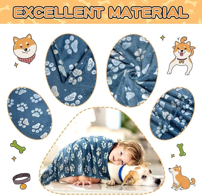 1 Pack 3 Blankets for Dogs Blankets for Large Dogs Medium Dog Blanket Super Soft Fluffy Premium Fleece Pet Blanket Flannel...
