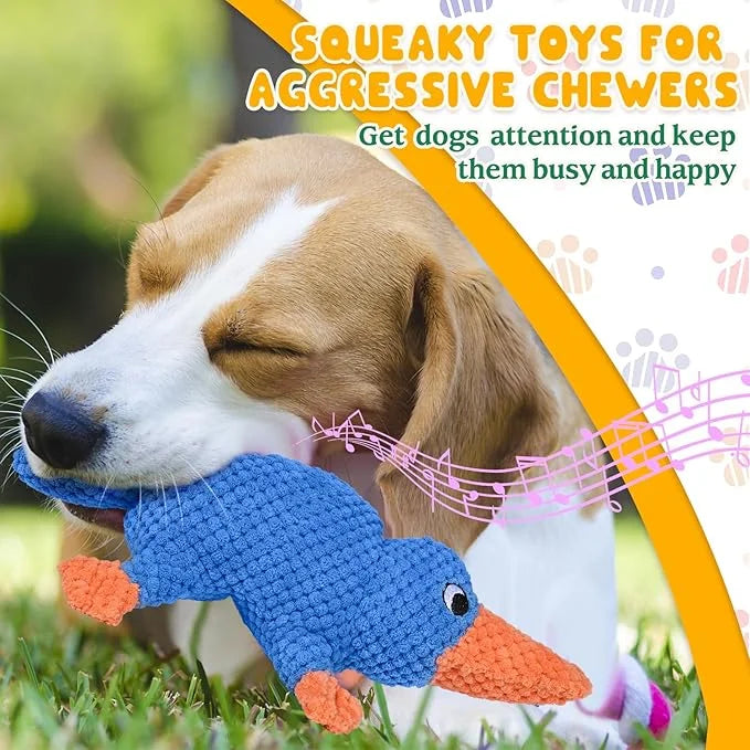 Vitscan Squeaky Dog Toys for Aggressive Chewers Large Breed, Large Dog Toys for Big Dogs, Stuffed Platypus Tough Plush Dog...