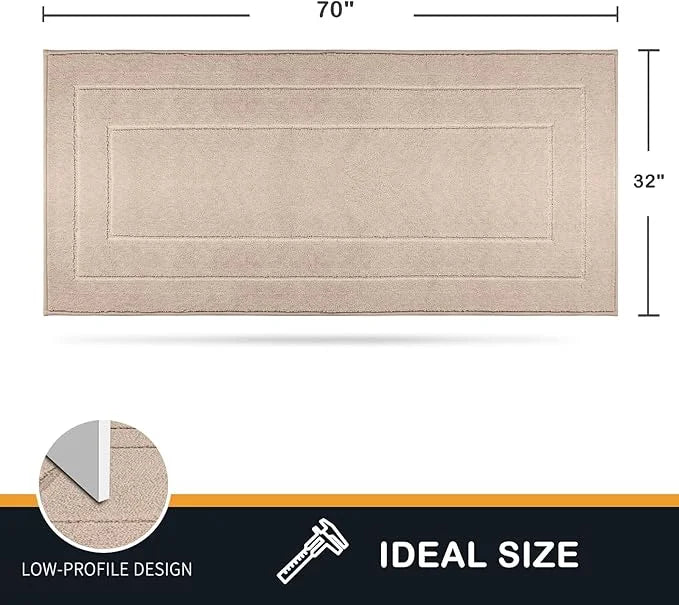 PURRUGS Dirt Trapper Door Mat 32" x 70", Non-Slip/Skid Machine Washable Entryway Rug, Dog Door Mat, Super Absorbent Welcom...