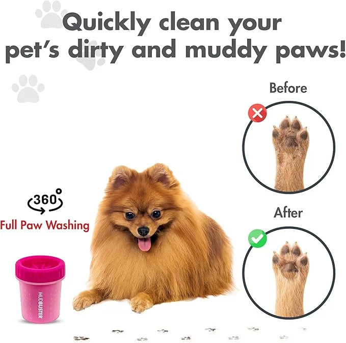 Dexas Dog Paw Cleaner, Small, Pink, Dog Accessories and Pet Supplies - Product Image