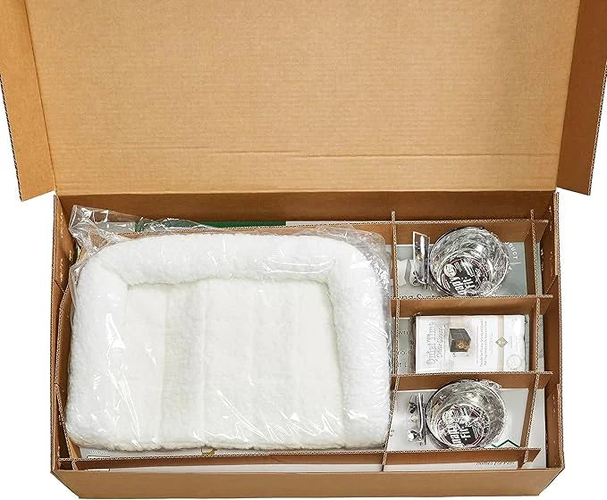 Midwest Homes for Pets 2 Door iCrate Pet Bed, Cover & 2 Bowls, 36" Kit/Medium/Large Dog Breed - Product Image