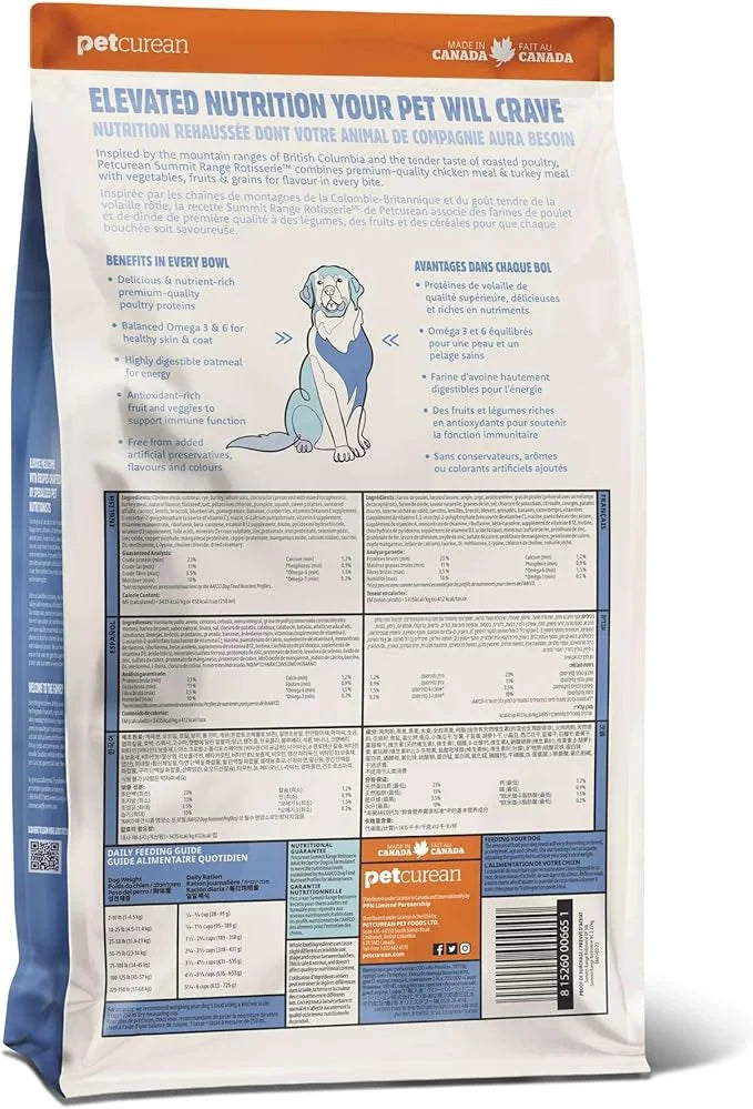 Range Rotisserie, Dry Dog Food, Chicken Meal and Turkey Meal Adult Recipe with Grains, 25 lb Bag - Product Image