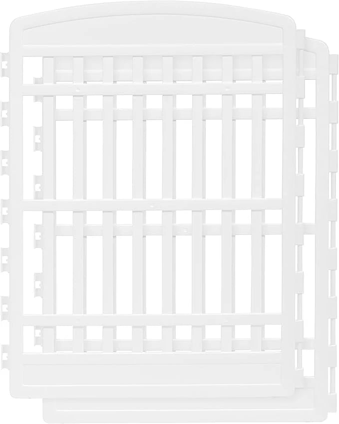 IRIS USA 34" 2-Panel Add-On Panels, Pet Dog Puppy Playpen, Foldable, Customizable, White - Product Image