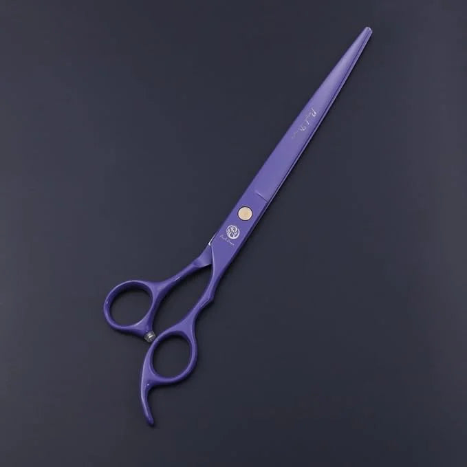 Purple Dragon 8.0 inch Professional Dog Grooming Hair Cutting Scissor &Curved Scissor&Chunker Shear Kit with Bag - for Pet...