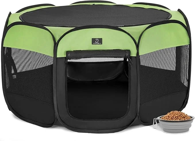 A4Pet Dog Playpen, Portable Pet Playpen, Foldable Dog Playpen Indoor/Outdoor - Ideal for Puppies, Kittens, and Small Anima...