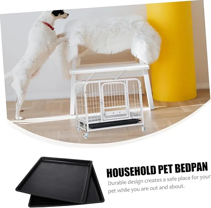 2pcs Tray Crates Kennel 36 Inch Dog Crate Hamster Cage Pan Crate Pans Suitcase Stand Cages for Dogs Indoor Black Shoes Dog...