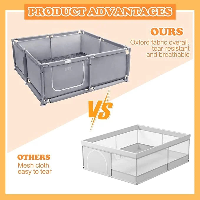 Whelping Box for Dogs and Puppies 48x48x18 inch Pet Whelping Box with Washable Pee Pads and Collapsible Dog Bowl for Mediu...