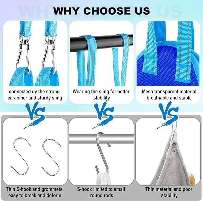 Dog Grooming Hammock for Dogs & Cats - Cat Hanger Sling Restraint Bag with Pet Nail Clipper Trimmer, Pet Grooming Harness ...