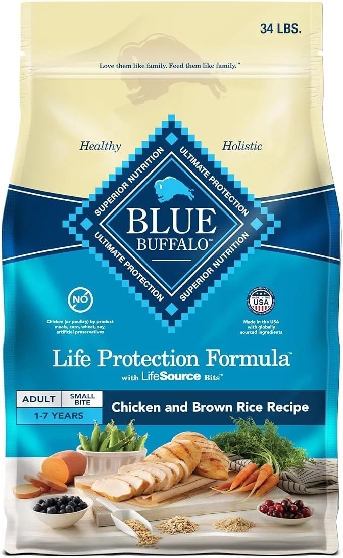 Blue Buffalo Life Protection Formula Adult Small Bite Dry Dog Food, Helps Build and Maintain Strong Muscles, Made with Nat...