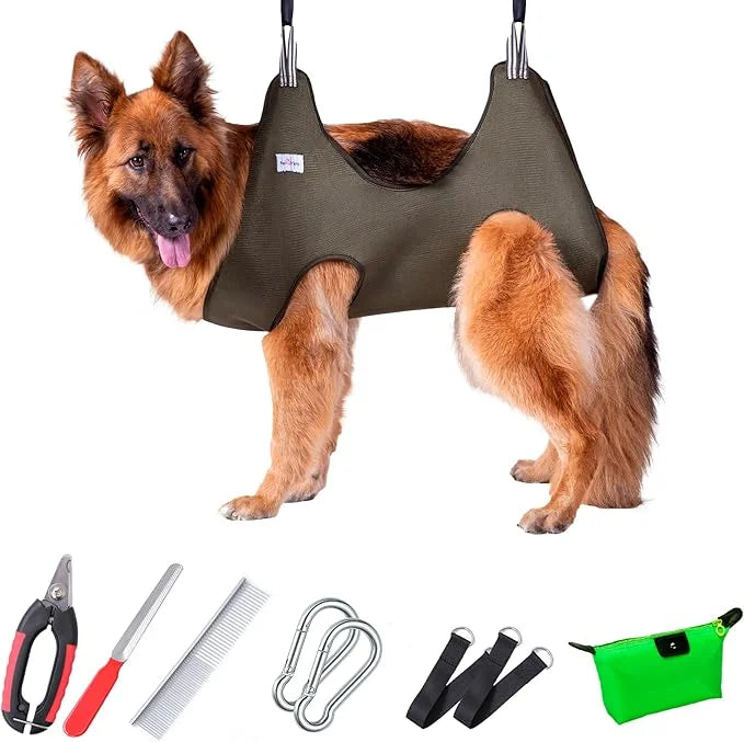 Dog Hammock for Grooming – Hanging Harness for Nail Trimming, Clipping, Pet Grooming Hammock Sling – Dog Holder, Hanger, R...