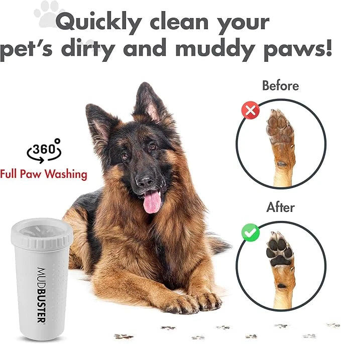 Dexas MudBuster Portable Paw Cleaner for Dogs, Large, Bright White Special Edition, Premium Pet Supplies and Accessories -...
