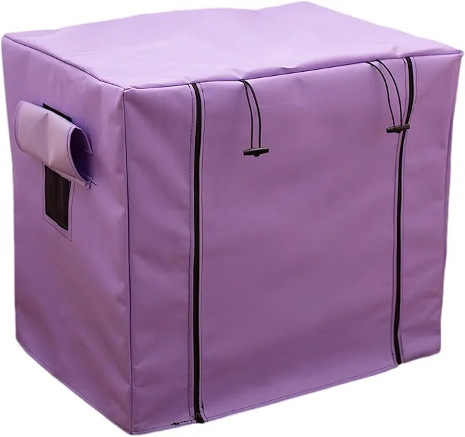 Dog Crate Cover Waterpoof Purple Pet Kennel Covers for Puppy Cat Indoor Outdoor Fit for 1 Door Wire Crate, 35.43x22.05x26....