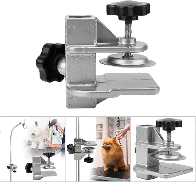 Grooming Table Clamp, Aluminum Pet Grooming Table Arms Aid Accessory Dog Cat Hair Dryer Clamp Clip Holder Pet Grooming Tab...
