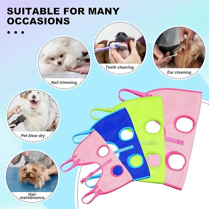 Dog Grooming Hammock for Dogs & Cats - Cat Hanger Sling Restraint Bag with Pet Nail Clipper Trimmer, Pet Grooming Harness ...