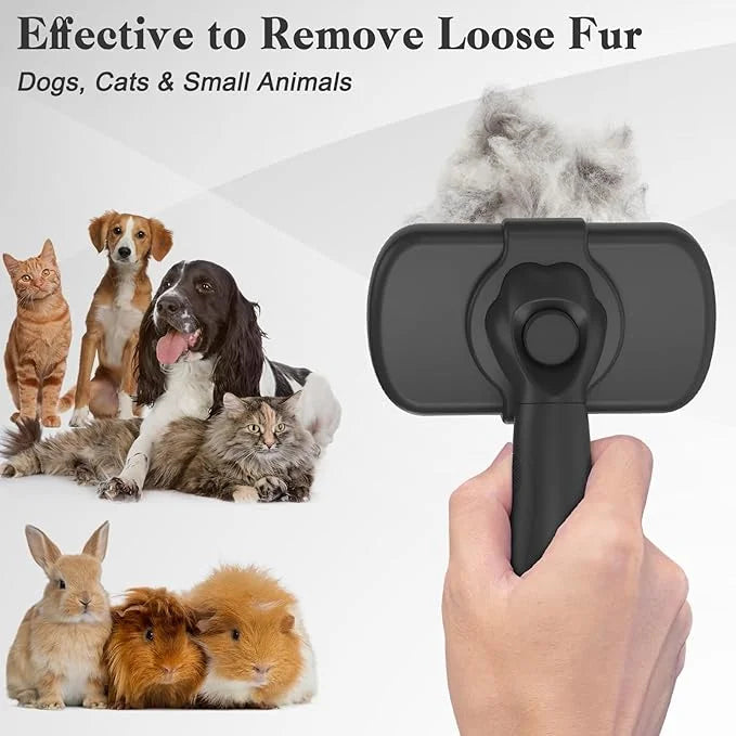 Swihauk Self Cleaning Slicker Brush for Dogs & Cats - Skin Friendly Deshedding and Grooming Brush for Haired Pets, Pet Sup...