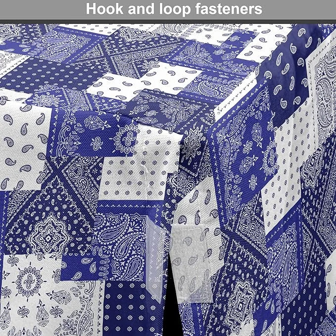 Lunarable Geometric Dog Crate Cover, Eastern Inspirations Canonical Paisley and Floral Composition Squares, Easy to Use Pe...