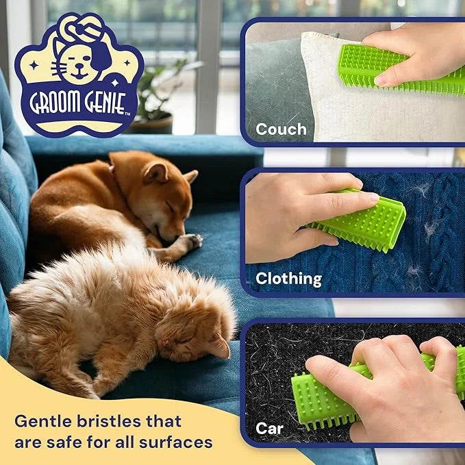 Magic Pet Hair Block Brush (Field Green) | Ultimate Dog & Cat Hair Remover for Sofa, Furniture, Carpet, Bedding, and Cloth...