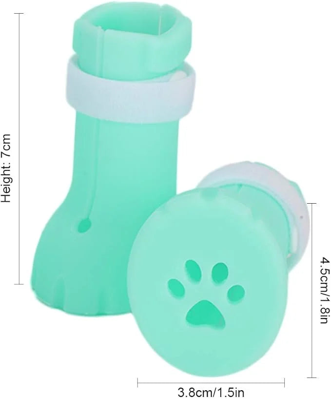 Pssopp 4Pcs Anti-Scratch Cat Shoes Silicone Boots, Cat Nails Protector Shoes Boots Cat Washing Claw Foot Cover for Bathing...
