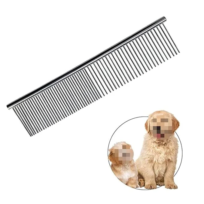 2pcs Stainless Steel Pet Grooming Comb Dog Cat Combs Puppy Medium Animals Hair Trimmer Brush Accessory Tool for Pet Long a...