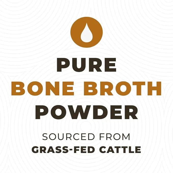8oz Beef Bone Broth Powder for Dogs and Cats – Human Grade Grass-Fed Bone Broth for Picky Eaters – Supports Joints and Gut...