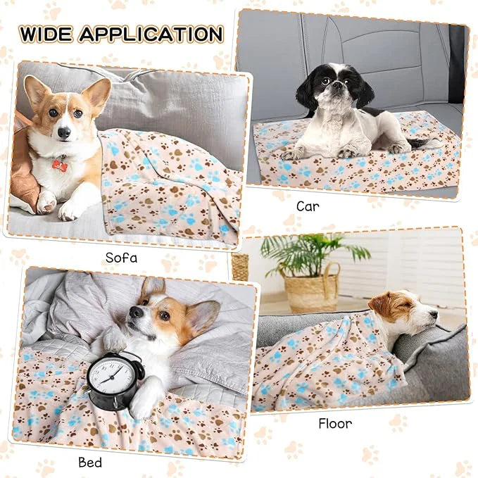 1 Pack 3 Blankets for Dogs Blankets for Large Dogs Large Dog Blanket Super Soft Fluffy Premium Fleece Pet Blanket Flannel ...