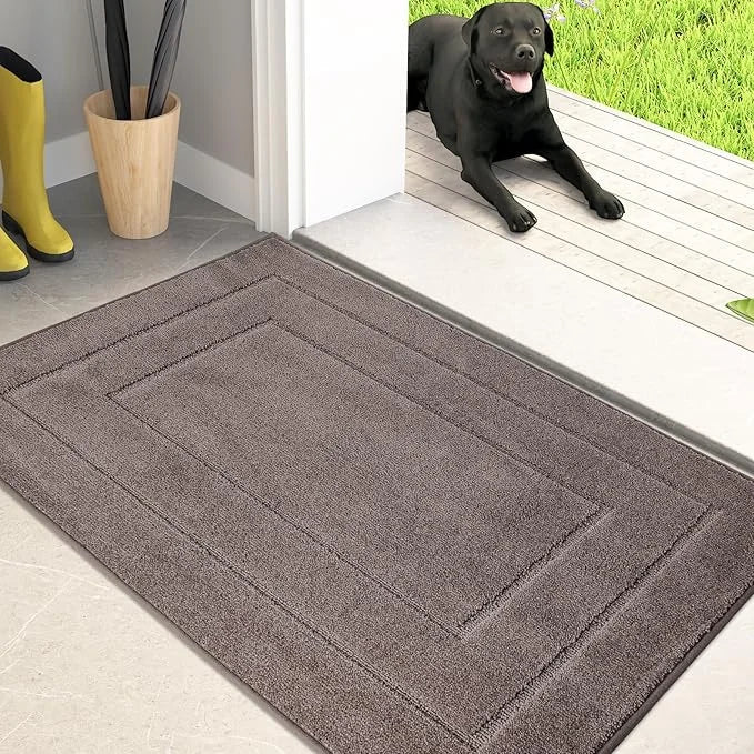 PURRUGS Dirt Trapper Door Mat 20" x 31.5", Non-Slip/Skid Machine Washable Entryway Rug, Dog Door Mat, Super Absorbent Welc...